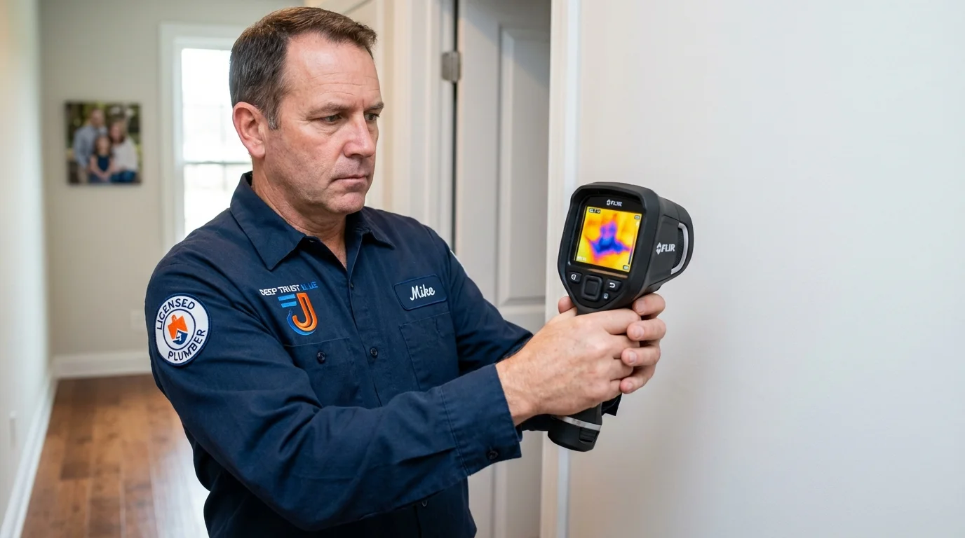 Thermal imaging leak detection by Johns Plumbing LLC in Devils Lake